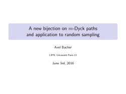 A new bijection on m-Dyck paths and application to random sampling
