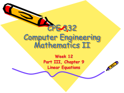 CPE 332 Computer Engineering Mathematics II