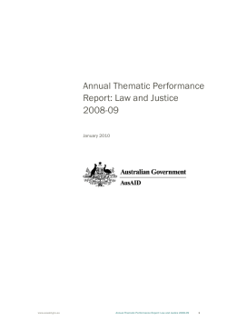 Law and Justice 2008&ndash;09 - Department of Foreign Affairs and Trade