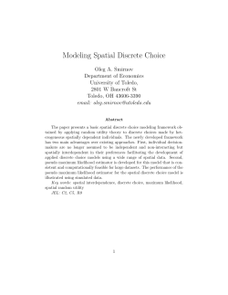 Modeling Spatial Discrete Choice