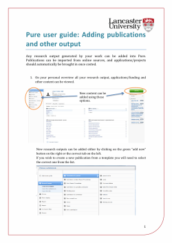 Pure user guide: Adding publications and other output