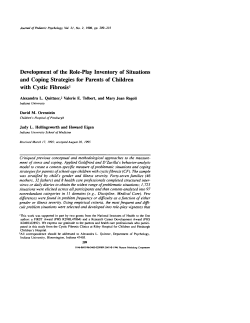 Development of the Role-Play Inventory of Situations and Coping