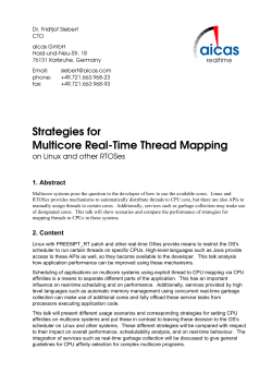Strategies for Multicore Real-Time Thread Mapping on Linux and