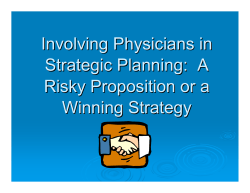 Involving Physicians in Strategic Planning