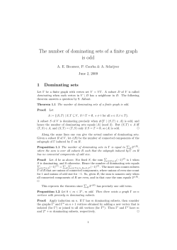 The number of dominating sets of a finite graph is odd