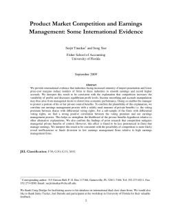 Product Market Competition and Earnings Management: Some