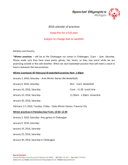 Michigan 2016 calendar of practices Keep this for a full year Subject