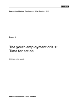 The youth employment crisis: Time for action