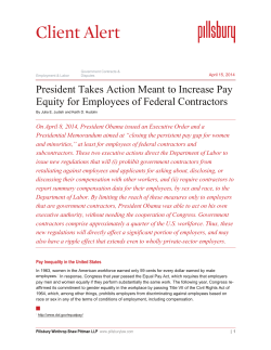 President Takes Action Meant to Increase Pay Equity for Employees