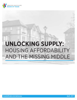 Unlocking Supply - Greater Vancouver Board of Trade