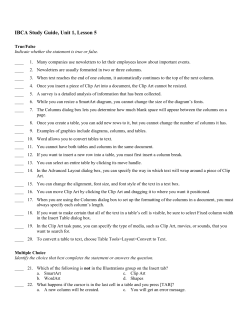 IBCA Study Guide, Unit 1, Lesson 5 Answer Section