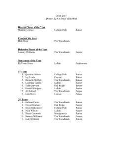 2016-2017 District 12-6A: Boys Basketball District Player of the Year