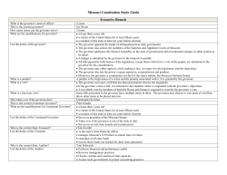 Missouri Constitution Study Guide