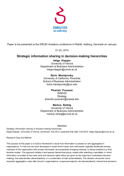Strategic information sharing in decision-making hierarchies