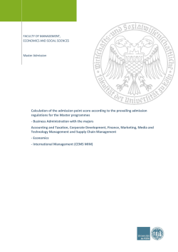 Calculation of the admission point score according to the prevailing