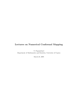 Lectures on Numerical Conformal Mapping