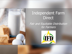 IFD Presentation - Independent Farm Direct