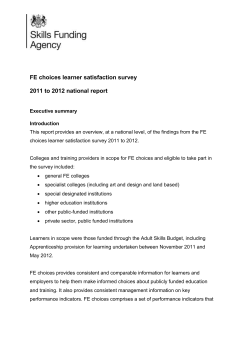 FE Choices LS Summary Paper