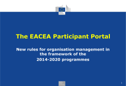 The EACEA Participant Portal