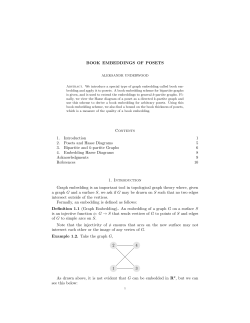 BOOK EMBEDDINGS OF POSETS Contents 1. Introduction 1 2