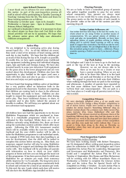 Active Play We are delighted to be continuing active play during