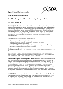 Occupational Therapy