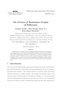 On 2-Cores of Resonance Graphs of Fullerenes
