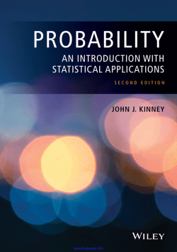 Probability An Introduction with Statistical Applications