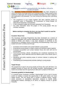 Causeway Contact Exchange Application Form