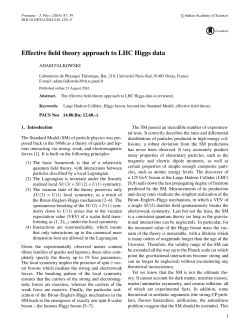 Effective field theory approach to LHC Higgs data