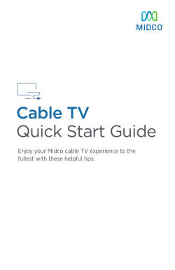 Cable TV User Guide