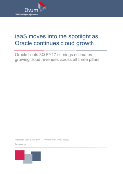 Ovum, IaaS Moves into the Spotlight as Oracle Continues Cloud