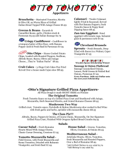 Otto`s Signature Grilled Pizza Appetizers