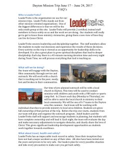 LeaderTreks weaves leadership and discipleship together. The staff