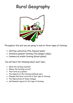 Rural geography - Shawlands Academy
