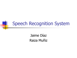 Speech Recognition System