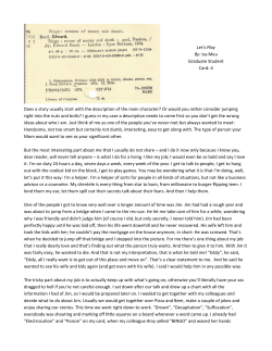 Let`s Play By: Isa Meu Graduate Student Card: 4 Does a story