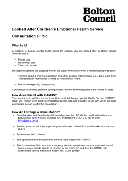 Looked after children - emotional health service