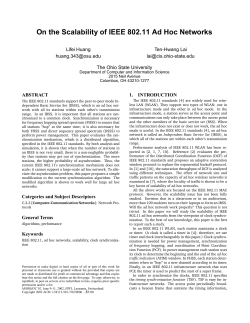 On the Scalability of IEEE 802.11 Ad Hoc Networks