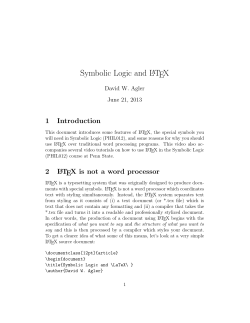 Symbolic Logic and LATEX