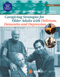 Caregiving Strategies for Older Adults with Delirium, Dementia and