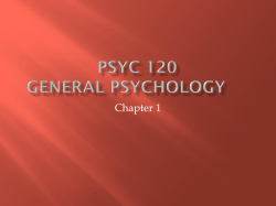 PSYC 120 General Psychology