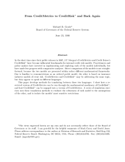 From CreditMetrics to CreditRisk+ and Back Again