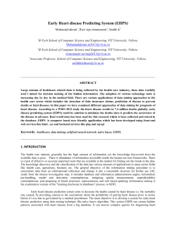 Early Heart disease Predicting System (EHPS)