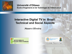 Interactive Digital TV in Brazil