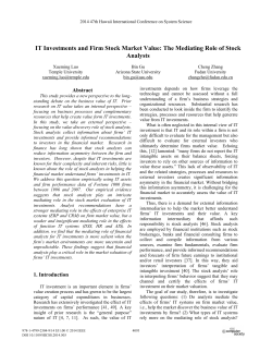 IT Investments and Firm Stock Market Value