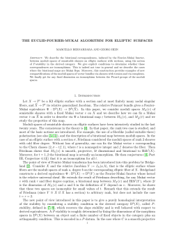THE EUCLID-FOURIER-MUKAI ALGORITHM FOR ELLIPTIC