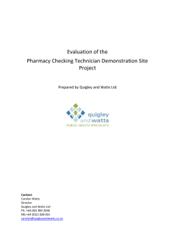 Evaluation of the Pharmacy Checking Technician
