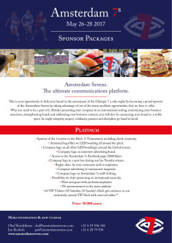 Platinum package - Amsterdam Sevens rugby tournament
