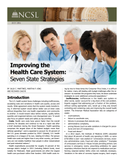 Improving the Health Care System: Seven State Strategies